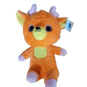 NWT Unique World Plush Inc Big Eyed Orange Plush Stuffed Animal